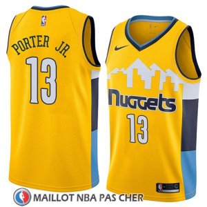 Maillot Denver Nuggets Michael Porter Jr. No 13 Statement 2018 Jaune