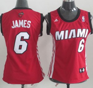 Maillot Femme de James Miami Heat #6 Rouge