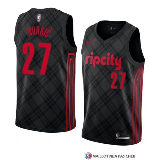 Maillot Portland Trail Blazers Jusuf Nurkic Ville 2018 Noir