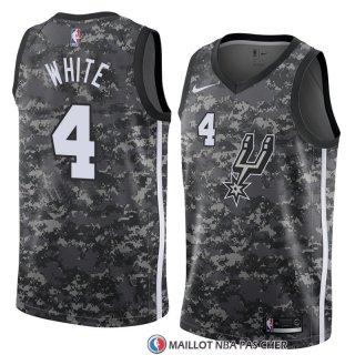Maillot San Antonio Spurs Derrick White Ville 2018 Gris