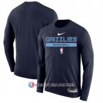 Maillot Manches Longues Memphis Grizzlies Practice Performance 2022-23 Bleu