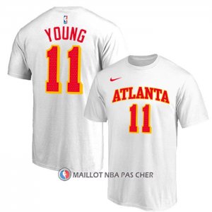 Maillot Manche Courte Atlanta Hawks Trae Young Association Blanc