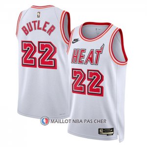Maillot Miami Heat Jimmy Butler NO 22 Classic 2022-23 Blanc