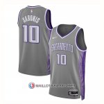 Maillot Sacramento Kings Domantas Sabonis NO 10 Ville 2022-23 Gris