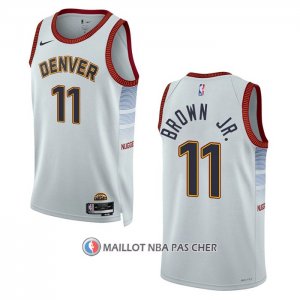 Maillot Denver Nuggets Bruce Brown JR. NO 11 Ville 2022-23 Blanc