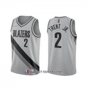 Maillot Portland Trail Blazers Gary Trent jr. Earned 2020-21 Gris