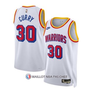 Maillot Golden State Warriors Stephen Curry NO 30 Classic 2024-25 Blanc