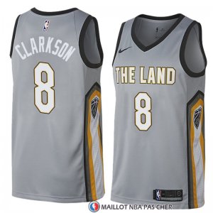 Maillot Cleveland Cavaliers Jordan Clarkson Ville 2018 Gris