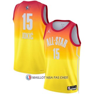Maillot All Star 2023 Denver Nuggets Nikola Jokic NO 15 Orange