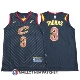 Maillot Authentique Cleveland Cavaliers Thomas 2017-18 3 Noir