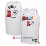 Maillot Enfant Miami Heat Jimmy Butler NO 22 Ville 2022-23 Blanc