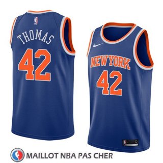 Maillot New York Knicks Lance Thomas No 42 Icon 2018 Bleu