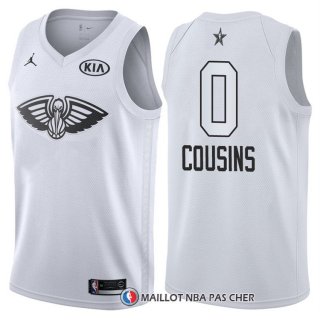 Maillot All Star 2018 New Orleans Pelicans Demarcus Cousins 0 Blanc