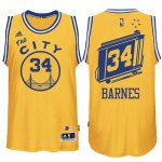 Maillot Retro City Bus Warriors Barnes 34 Jaune