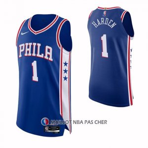 Maillot Philadelphia 76ers James Harden NO 1 Icon 2021-2022 Authentique Bleu