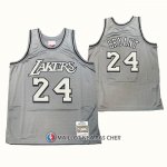 Maillot Los Angeles Lakers Kobe Bryant NO 24 Mitchell & Ness 1996-97 Gris