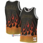 Maillot Los Angeles Lakers Shaquille O'neal Flames Noir
