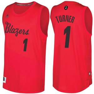 Maillot Navidad 2016 Evan Turner Blazers 1 Rouge