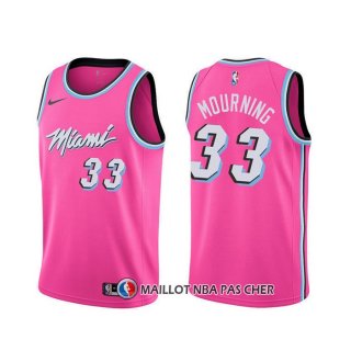 Maillot Miami Heat Alonzo Mourning Earned Rosa