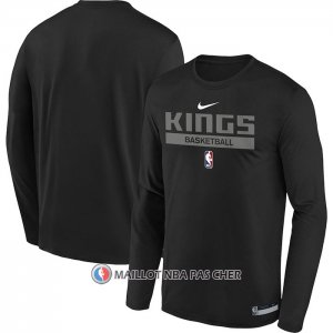 Maillot Manches Longues Sacramento Kings Practice Performance 2022-23 Noir