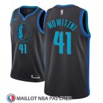 Maillot Dallas Mavericks Dirk Nowitzki No 41 Ciudad 2018-19 Bleu
