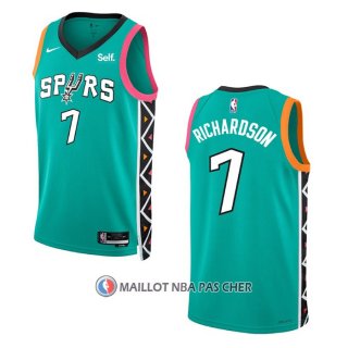 Maillot San Antonio Spurs Josh Richardson NO 7 Ville 2022-23 Vert
