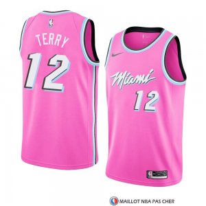 Maillot Miami Heat Heat Emanuel Terry Earned 2018-19 Rosa