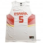 Maillot Fernandez Espana 2014 #5 Blanc