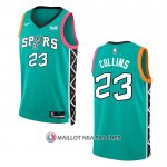 Maillot San Antonio Spurs Zach Collins NO 23 Ville 2022-23 Vert