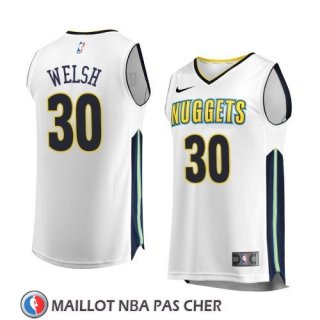 Maillot Denver Nuggets Thomas Welsh Association 2017-18 Blanc