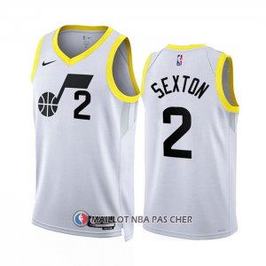 Maillot Utah Jazz Collin Sexton NO 2 Association 2022-23 Blanc