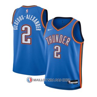 Maillot Enfant Oklahoma City Thunder Shai Gilgeous-Alexander NO 2 Icon Bleu