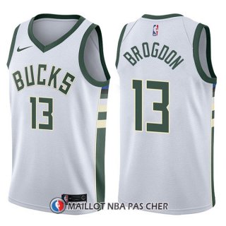 Maillot Milwaukee Bucks Malcolm Brogdon Swingman Association 13 2017-18 Blanc