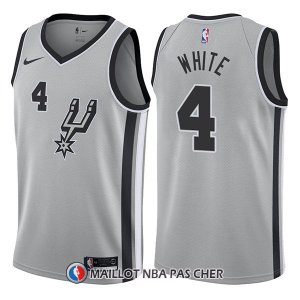 Maillot San Antonio Spurs Derrick White Statement 4 2017-18 Gris