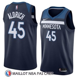 Maillot Minnesota Timberwolves Cole Aldrich No 45 Icon 2018 Bleu
