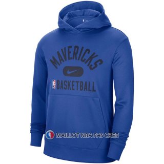Veste a Capuche Dallas Mavericks Performance Practice 2021-22 Bleu