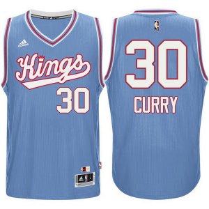 Maillot Retro 1985-86 Kings Curry 30 Bleu