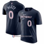 Maillot Manche Courte Philadelphia 76ers Tyrese Maxey Ville 2023-24 Bleu