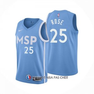 Maillot Minnesota Timberwolves Derrick Rose NO 25 Ville Bleu
