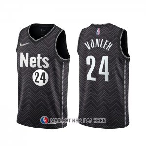 Maillot Brooklyn Nets Noah Vonleh Earned 2020-21 Noir