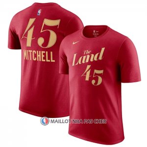 Maillot Manche Courte Cleveland Cavaliers Donovan Mitchell Ville 2023-24 Rouge