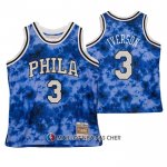 Maillot Philadelphia 76ers Allen Iverson No 3 Galaxy Bleu