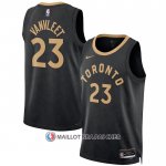 Maillot Tornto Raptors Fred Vanvleet NO 23 Ville 2022-23 Noir