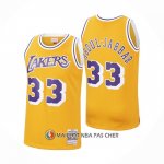 Maillot Los Angeles Lakers Kareem Abdul-jabbar NO 33 Mitchell & Ness 1984-85 Jaune