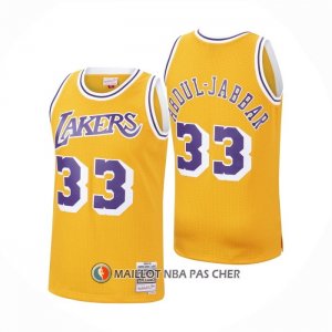 Maillot Los Angeles Lakers Kareem Abdul-jabbar NO 33 Mitchell & Ness 1984-85 Jaune