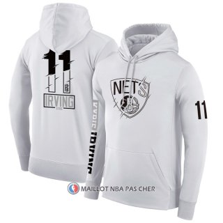 Veste a Capuche Brooklyn Nets Kyrie Irving Blanc