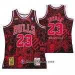 Maillot Chicago Bulls Michael Jordan NO 23 Mitchell & Ness Hebru Brantley Noir