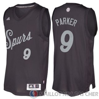 Maillot Parker San Antonio Spurs Noel #9 Noir