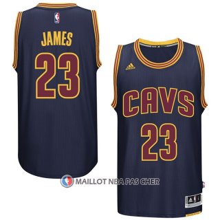 Maillot Cleveland Cavaliers LeBron James NO 23 Retro Bleu