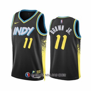 Maillot Indiana Pacers Bruce Brown JR. NO 11 Ville 2023-24 Noir